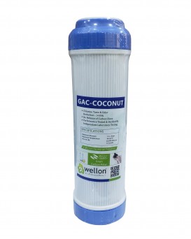 Wellon Openable 10" UDF GAC with High Lodine Coconut Activated Carbon Suitable for All Types of Water Purifier